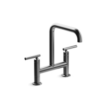 Kohler 7547-4-BGP - Purist® Two-Hole Bridge Kitchen Sink Faucet