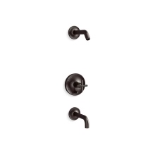 Kohler T14421-3L-BGP - Purist® Rite-Temp® Bath And Shower Trim Kit With Push-Button Diverter And Cross Handle W