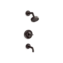 Kohler T14421-3-BGP - Purist® Rite-Temp® Bath And Shower Trim Kit With Push-Button Diverter And Cross Handle 2