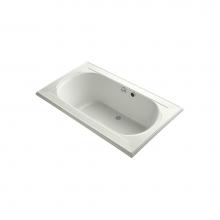 Kohler 1418-GH-NY - Memoirs® 72'' x 42'' Heated BubbleMassage™ air bath with center rear dr