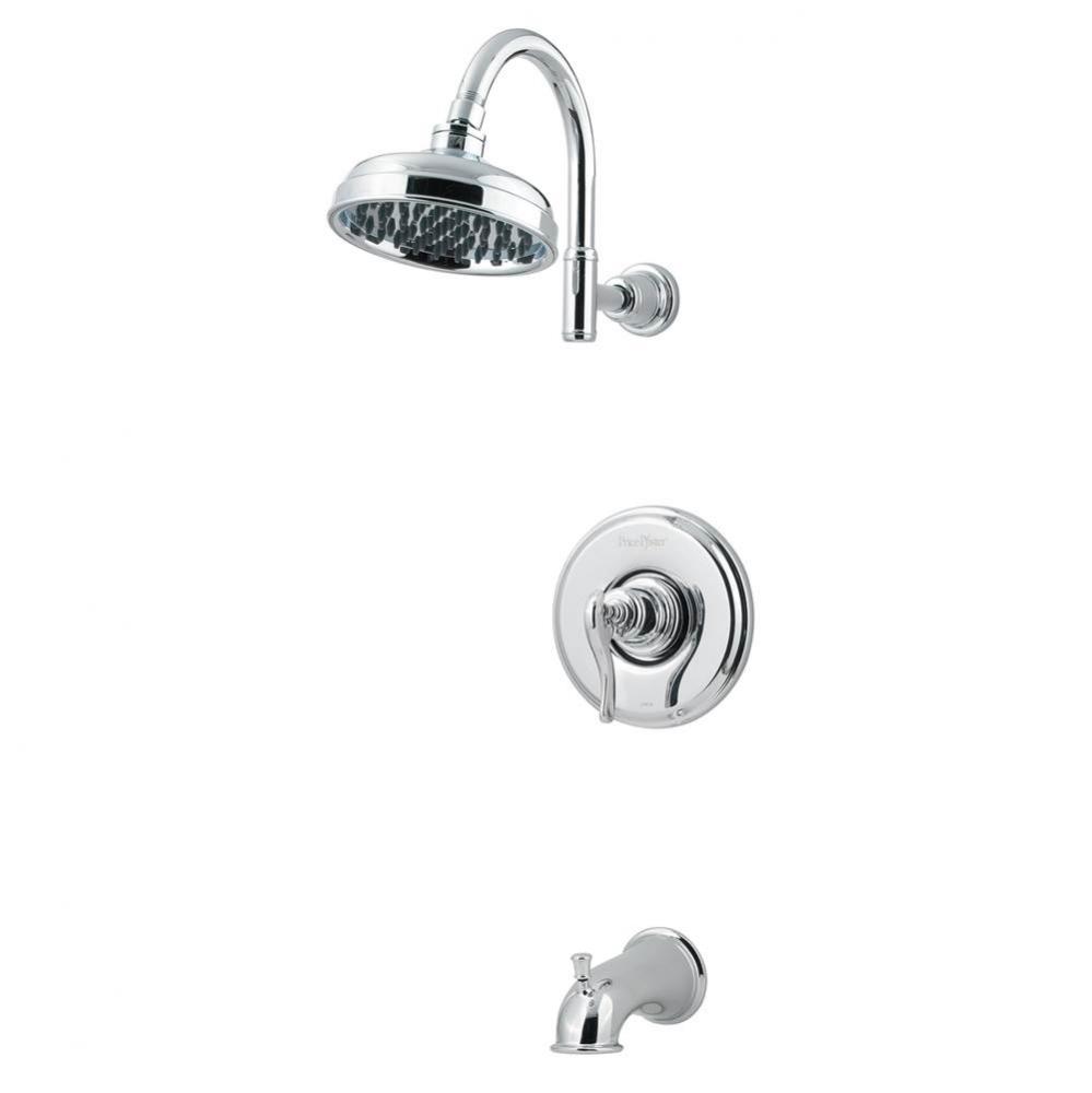 Ashfield 1-Handle Tub And Shower Trim Kit in Polished Chrome