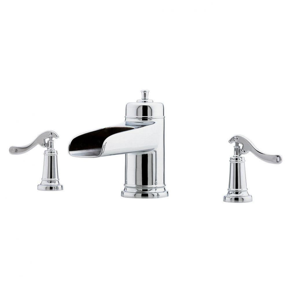 Ashfield 2-Handle Roman Tub Trim, less Hub And Handles in Polished Chrome