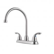 Pfister G136200S - Two Handle High Arc Kitchen Faucet Less Spray Ss