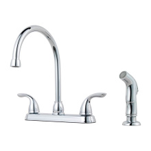 Pfister G136-5000 - Pfirst Series 2-Handle Kitchen Faucet with Side Spray in Polished Chrome