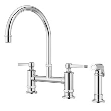 Pfister LG31-TDC - Port Haven 2-Handle Kitchen Faucet with Side Spray in Polished Chrome