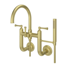 Pfister LG6-3TBBG - Tisbury Wall Mounted Tub Filler with Hand Shower in Brushed Gold