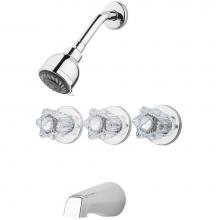 Pfister LG01-1180 - LG01-1180 -  Chrome - Three-Handle Tub and Shower