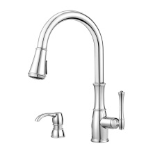 Pfister GT529-WH1C - Wheaton 1-Handle Pull-Down Kitchen Faucet with Soap Dispenser in Polished Chrome