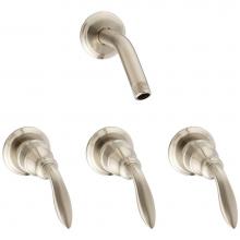 Pfister S10-430K - Avalon 3-Handle Tub & Shower Faucet with Metal Lever Handles in Brushed Nickel