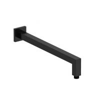 Riobel 543BK - 16'' Reach Wall Mount Shower Arm With Square Escutcheon