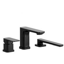 Riobel TEQ10BK - 3-piece deck-mount tub filler with hand shower trim