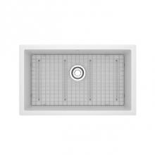 Riobel FAUM3018WH - Fonsa™ 30'' Quartz Single Bowl Undermount Kitchen Sink