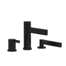 Riobel TPX10BK - 3-piece deck-mount tub filler with hand shower trim