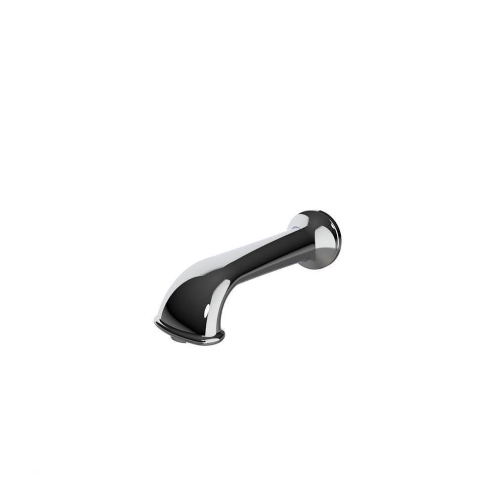 Wall mounted bath spout. Polished