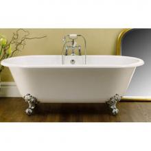 Victoria And Albert CHE-N-SW-OF + FT-CHE-PN - Cheshire freestanding tub with overflow. Adjustable Polished Nickel Ball & Claw