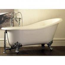 Victoria And Albert SHR-N-SW-OF + FT-SHR-PC - Shropshire freestanding slipper tub with overflow. Polished Chrome metal Ball & Claw