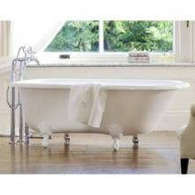 Victoria And Albert WES-N-SW-OF + FT-HAM-PB - Wessex freestanding tub with overflow. Polished Brass metal Ball & Claw