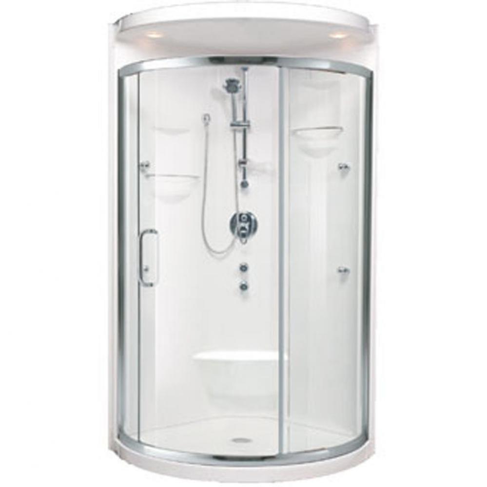 ALEA shower 32x32 2 Pieces, Round, Bone