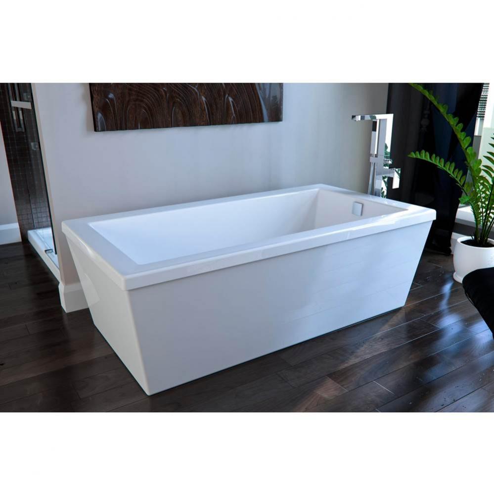 Ametys 3260 Acrylic Freestanding End Drain Bathtub in White