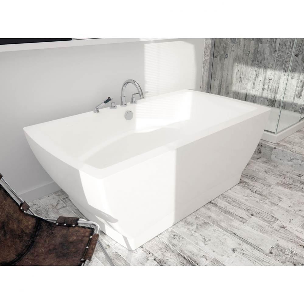 Believe 7236 Acrylic Freestanding Center Drain Bathtub in White