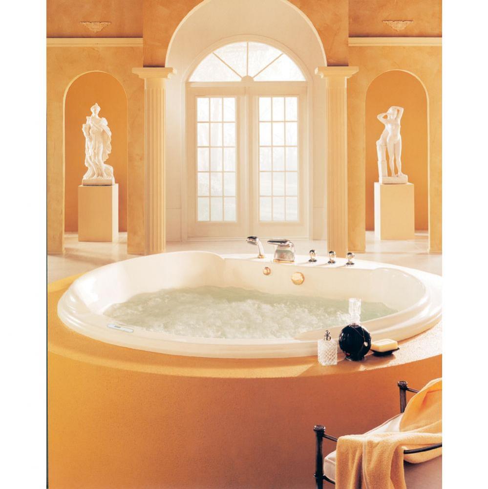 CLEOPATRA bathtub 76x76, Whirlpool, Biscuit