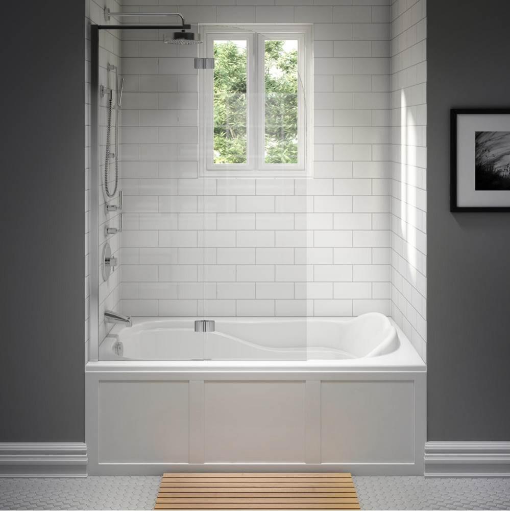 Delight 7236 IF Acrylic Alcove Left Drain Bathtub in White