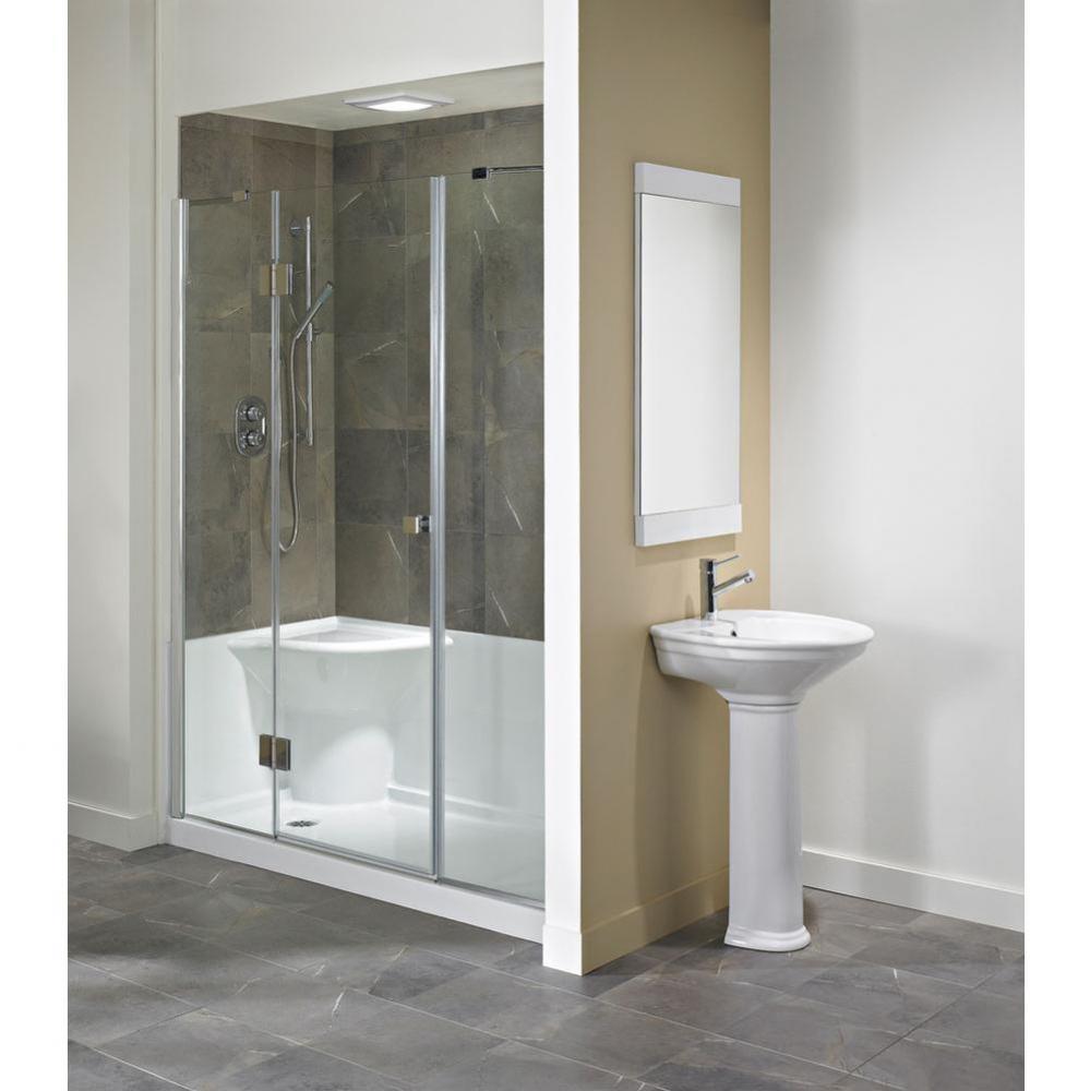 KOYA shower base 32x60 with Left Seat and Left drain, Sandbar