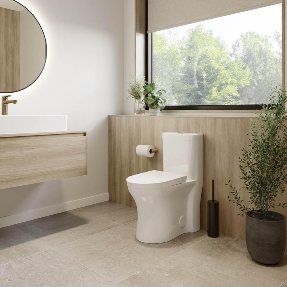 Florence 4.1/6L Dual Flush Elongated One-Piece Toilet in White