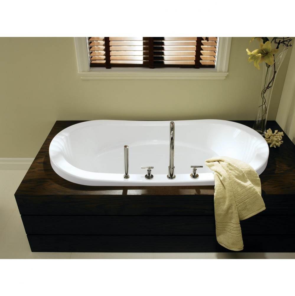 Revelation 6636 Acrylic Drop-In Center Drain Bathtub in White