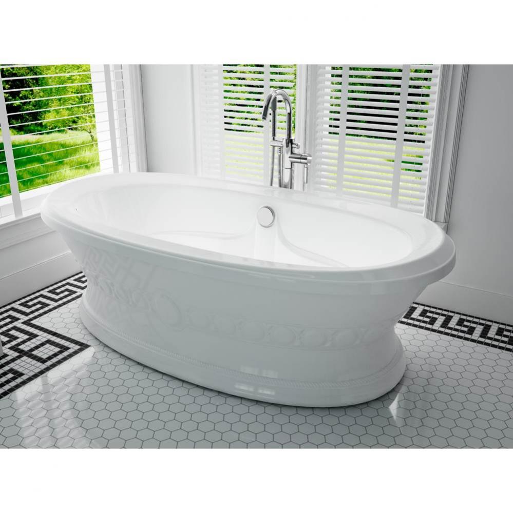 Ulysse 7238 Acrylic Freestanding Center Drain Bathtub in White