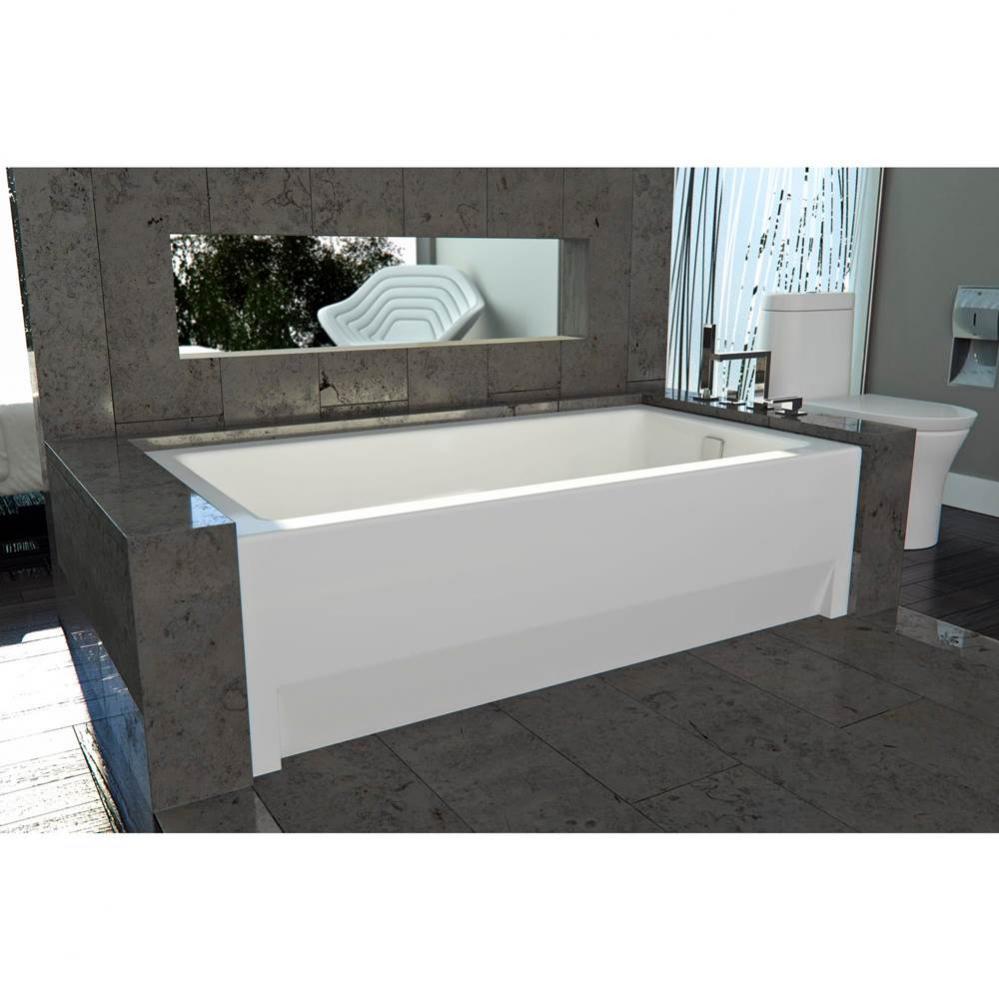 Zora 6636 IFS Acrylic Alcove Left Drain Bathtub in White