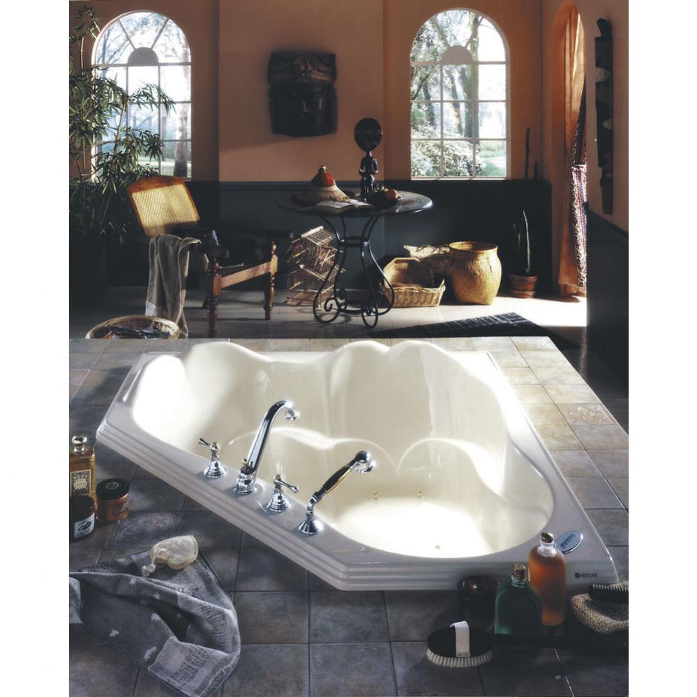 ORPHEE bathtub 54x54, Whirlpool/Mass-Air/Activ-Air, Bone