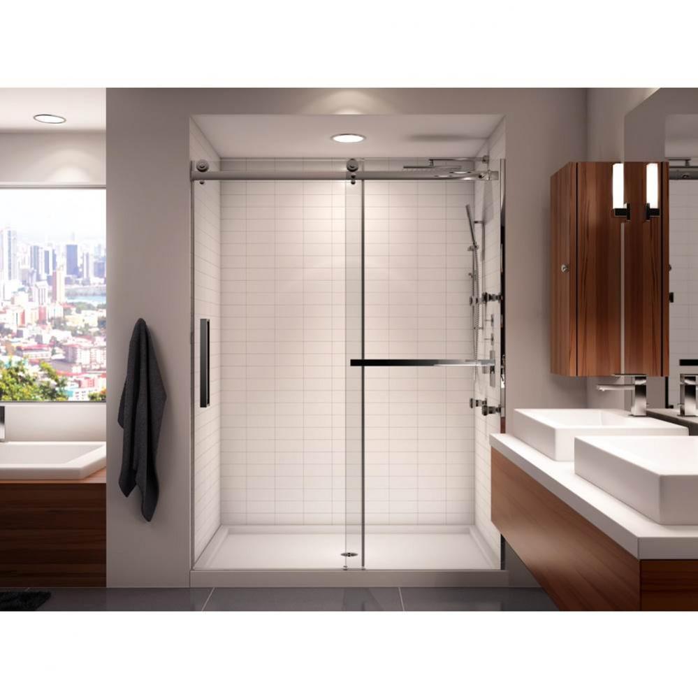 Exalt 48 x 78 in. 8 mm Sliding Shower Door for Alcove Installation with Clear glass in Chrome