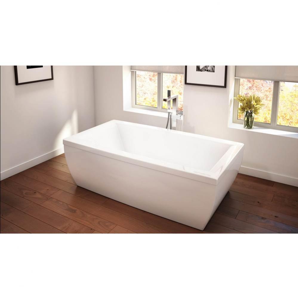 Saphyr 7238 Acrylic Freestanding Center Drain Bathtub in White