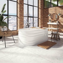 Neptune 220321-000-001-000 - Batumi 6731 AFR Acrylic Freestanding Double Ended Center Drain Bathtub in White