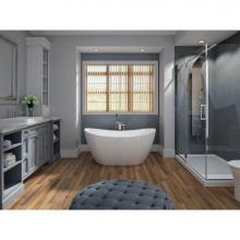 Neptune 220040-C-120-001 - Florence F1 3266 AFR Acrylic Freestanding Center Drain Mass-Air Bathtub in White
