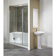 Neptune 21.10212.6080.26 - KOYA shower base 32x60 with Right Seat and Right Drain, Sandbar