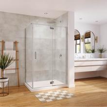 Neptune 220061-900-084-000 - Azelia 42 x 34 x 74 in. 6mm Pivot Shower Door for Corner Installation with Clear glass in Chrome