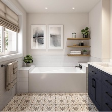 Neptune 220326-000-001-301 - Breault 3260 IFS AFR Acrylic Alcove Left-Hand Drain Bathtub in White