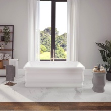 Neptune 220420-000-001-000 - Loira 5932 Acrylic Freestanding Center Drain Bathtub in White
