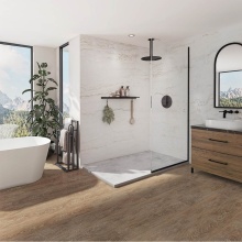 Neptune 220379-526-896-000 - Pietra 6032 Stone Composite Shower Base in Concrete