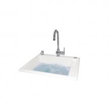 Neptune 220263-000-001-000 - Eco 2420 Acrylic Drop-In Single Bowl Laundry Sink in White