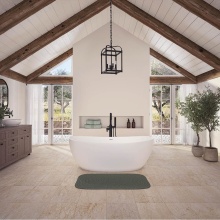 Neptune 220358-000-320-000 - Zilina 6434 AFR Solid Surface Freestanding Double Slipper Center Drain Bathtub in Matte White