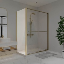 Neptune 220476-900-343-000 - Solani Return Panel for 36 in. Base with Clear glass in Brushed Gold