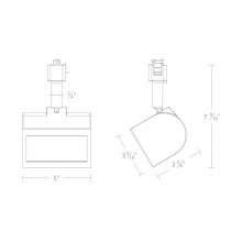 WAC Canada H-3020W-CS-WT - Ocularc 3020W - 5CCT Wall Wash Track Luminaire