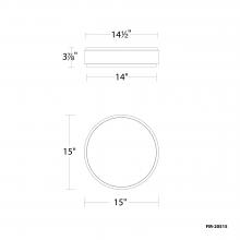 WAC Canada FM-20515-27-WT/AB - Salvo Flush Mount Light