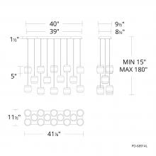 WAC Canada PD-68914L-AB - Banded Chandelier Light