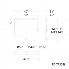 WAC Canada PD-77503L-AB - Cyllindra Chandelier Light