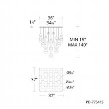 WAC Canada PD-77541S-BC - Cyllindra Chandelier Light