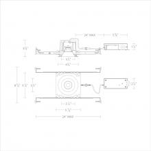 WAC Canada R3BRD-NCS-BK - Ocular 3.0 5CCT Round Donwlight Trim and Remodel Housing with New Construction Frame-In Kit and Dr